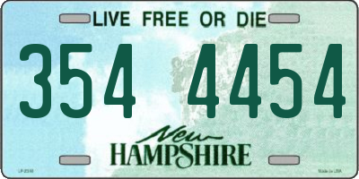 NH license plate 3544454