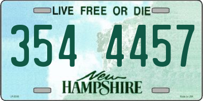 NH license plate 3544457