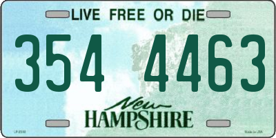 NH license plate 3544463