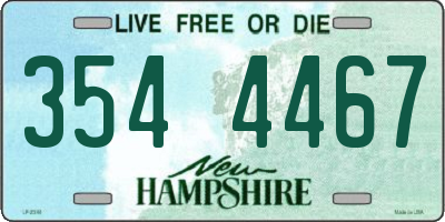 NH license plate 3544467