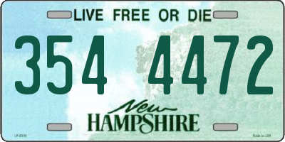 NH license plate 3544472