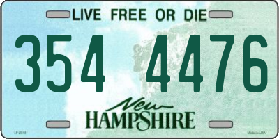 NH license plate 3544476