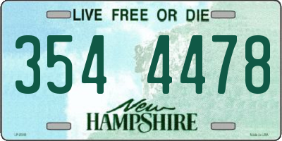 NH license plate 3544478