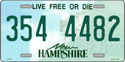 NH license plate 3544482
