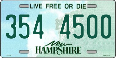 NH license plate 3544500