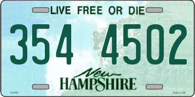 NH license plate 3544502