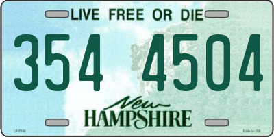 NH license plate 3544504