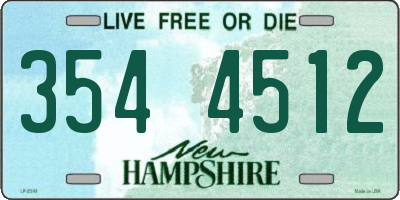 NH license plate 3544512