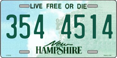 NH license plate 3544514