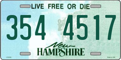 NH license plate 3544517