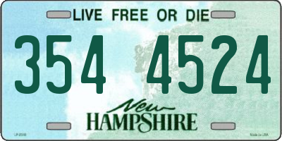 NH license plate 3544524