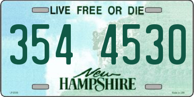 NH license plate 3544530
