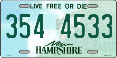 NH license plate 3544533