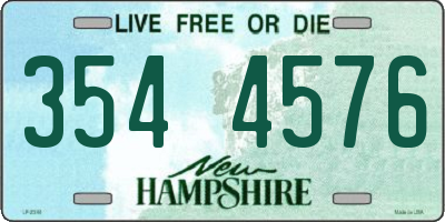 NH license plate 3544576