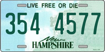 NH license plate 3544577