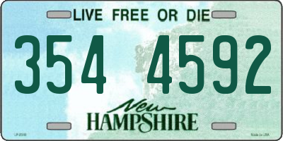 NH license plate 3544592