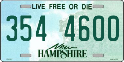 NH license plate 3544600