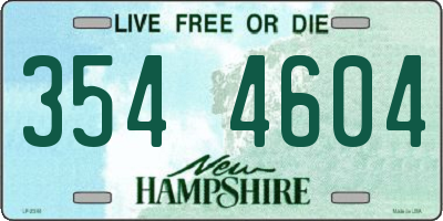 NH license plate 3544604