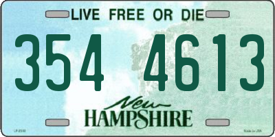 NH license plate 3544613