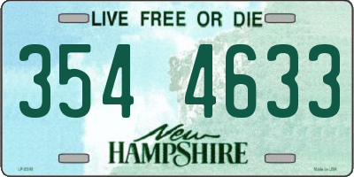 NH license plate 3544633