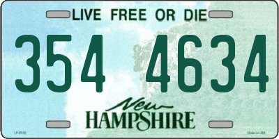 NH license plate 3544634