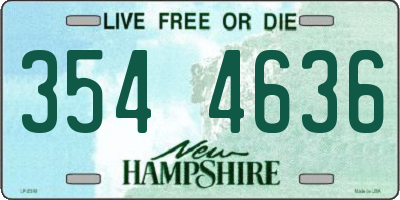 NH license plate 3544636