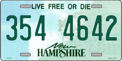 NH license plate 3544642