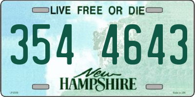 NH license plate 3544643