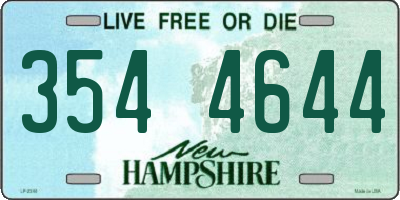 NH license plate 3544644