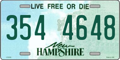 NH license plate 3544648