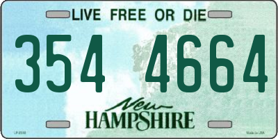 NH license plate 3544664