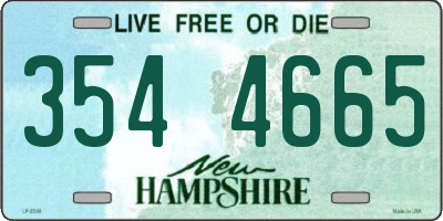 NH license plate 3544665
