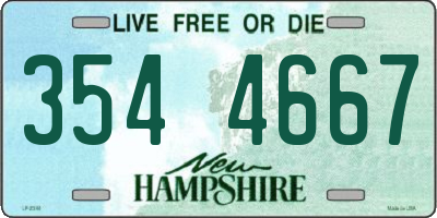 NH license plate 3544667
