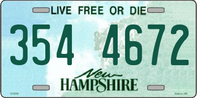 NH license plate 3544672