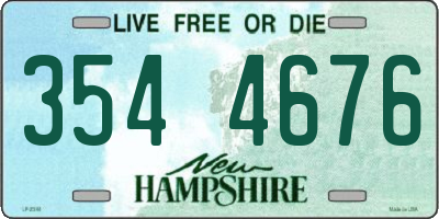 NH license plate 3544676