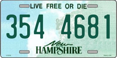 NH license plate 3544681