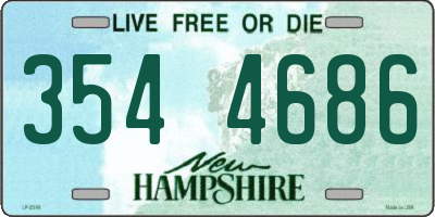 NH license plate 3544686