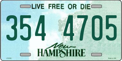 NH license plate 3544705