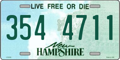 NH license plate 3544711