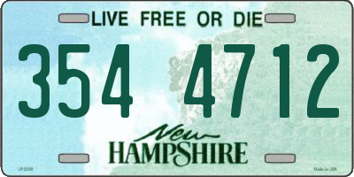 NH license plate 3544712