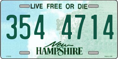 NH license plate 3544714