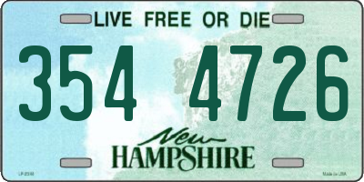 NH license plate 3544726