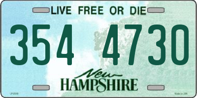 NH license plate 3544730