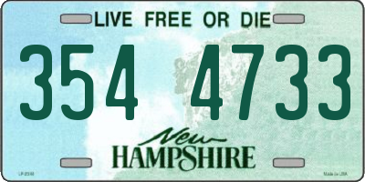 NH license plate 3544733