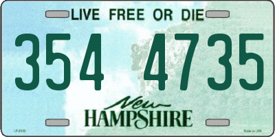 NH license plate 3544735