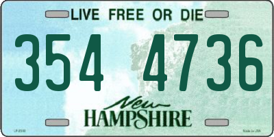 NH license plate 3544736