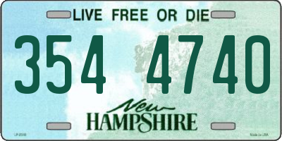 NH license plate 3544740