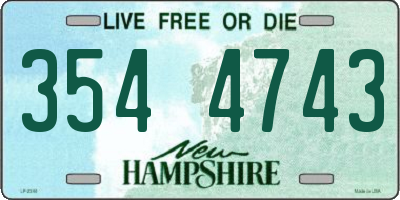 NH license plate 3544743