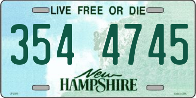 NH license plate 3544745