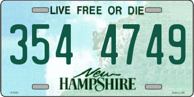 NH license plate 3544749